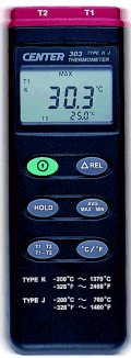 台湾群特CENTER303K,J型热电偶温度计