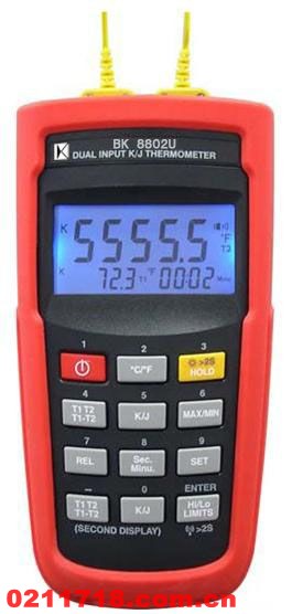 K/J型双组输入温度计BK8802B/BK8802U/BK8802W/BK8802UW