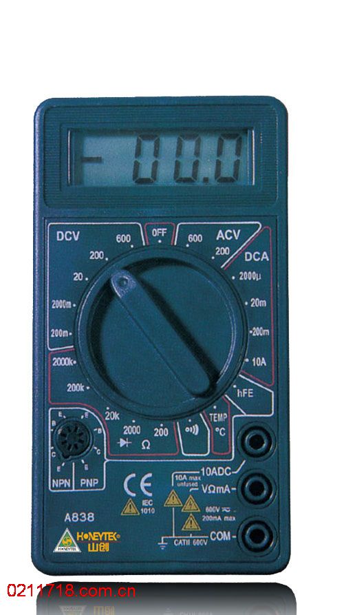 A838 袖珍式数字万用表A-838