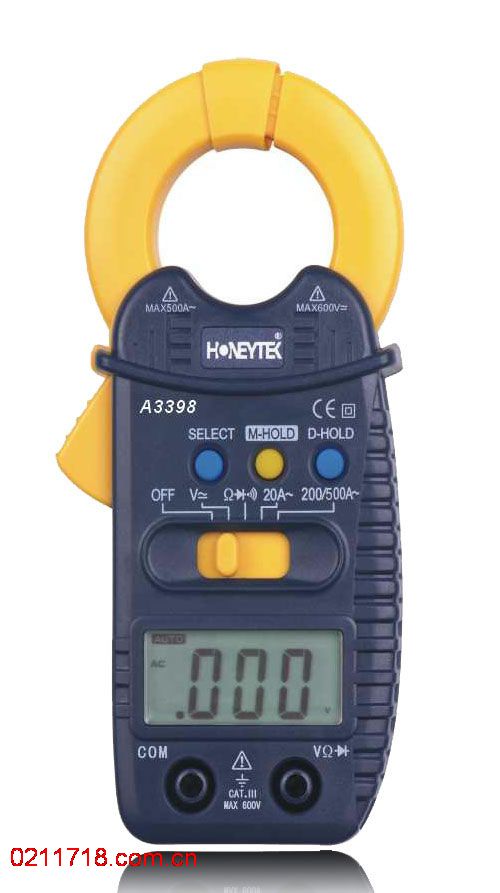 A3398袖珍式钳形数字万用表A-3398