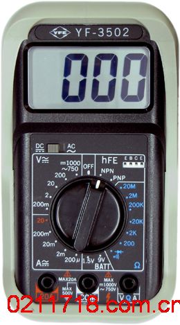 YF-3502台湾泰玛斯TENMARS 交直流数显万用表YF3502