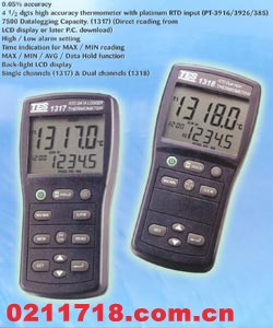 台湾泰仕TES-1318白金电阻温度表
